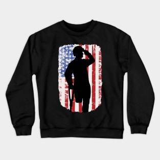 Never Forget Veterans Day US Flag Remembrance Crewneck Sweatshirt